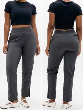 Athleta Brooklyn Mid Rise Ankle Pant Ash Grey Size 8 Pockets